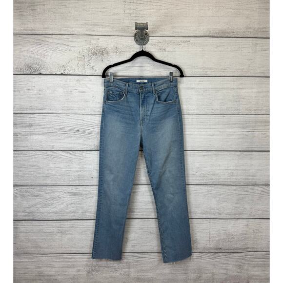 GRLFRND Women's Reed Medium Washed Cropped Straight Leg Jeans Size 28 - Picture 1 of 10